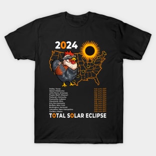 Solar Eclipse April 04 2024 Chicken T-Shirt